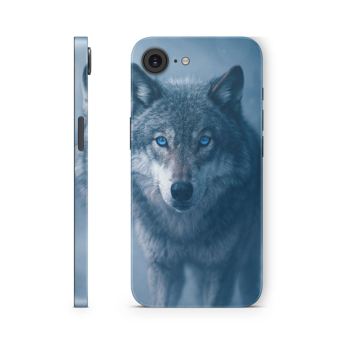 iPhone 17e Skin Design Schutzfolie Aufkleber Wolf Blue eyes