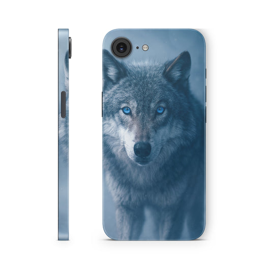 iPhone 17e Skin Design Schutzfolie Aufkleber Wolf Blue eyes Aufkleber Skins4u