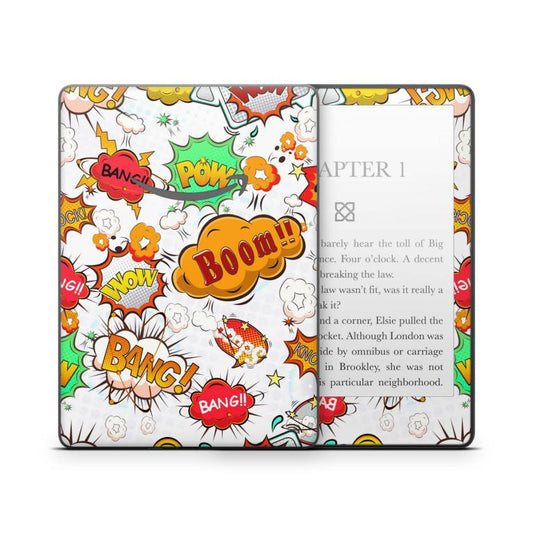 Amazon Kindle mit 6" Display 10.Generation 2019 Schutzfolie Comics weiss Aufkleber skins4u   