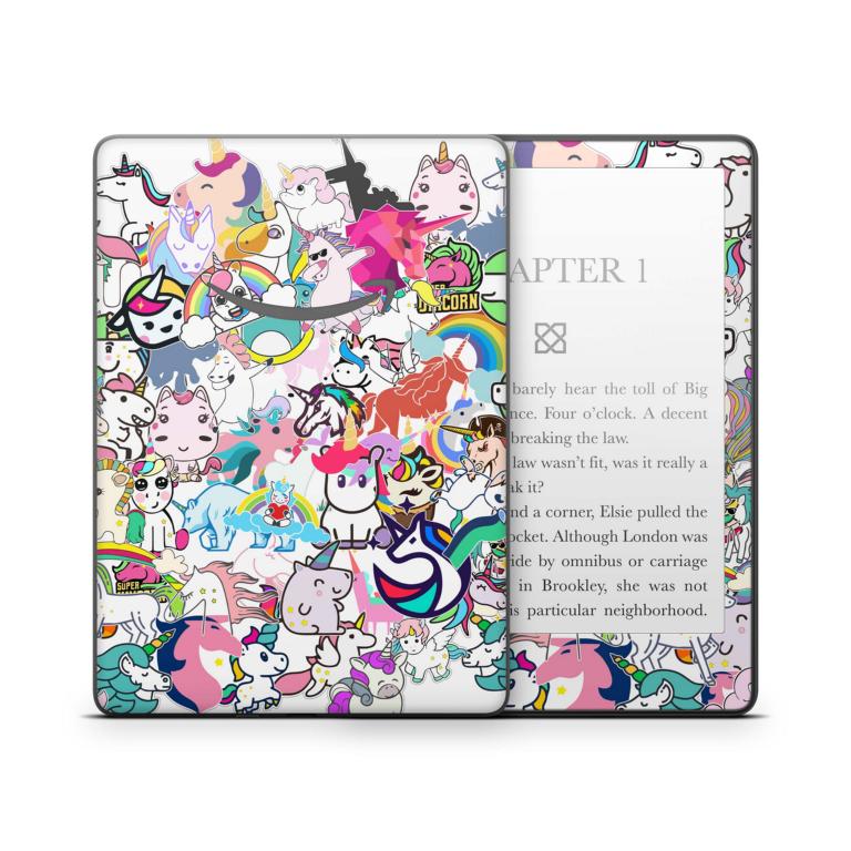 Amazon Kindle mit 6" Display 10.Generation 2019 Schutzfolie Einhorn Sticker Aufkleber skins4u   