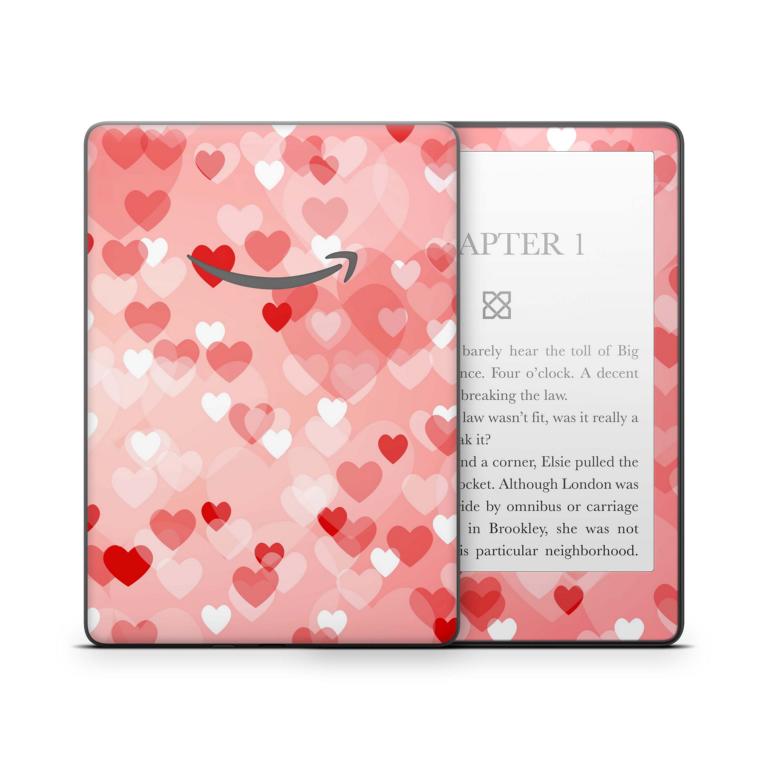 Amazon Kindle mit 6" Display 10.Generation 2019 Schutzfolie Herzen Aufkleber skins4u   