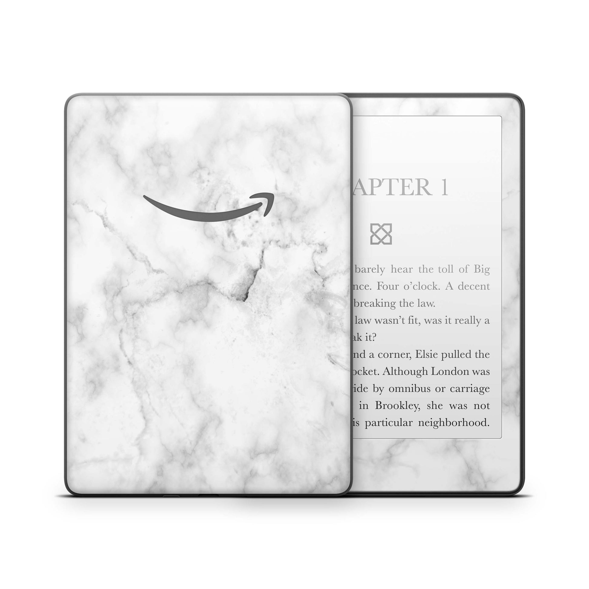 Amazon Kindle Colorsoft Signature Skin Design Schutzfolie Vinyl Skins Marmor weiss Aufkleber Skins4u