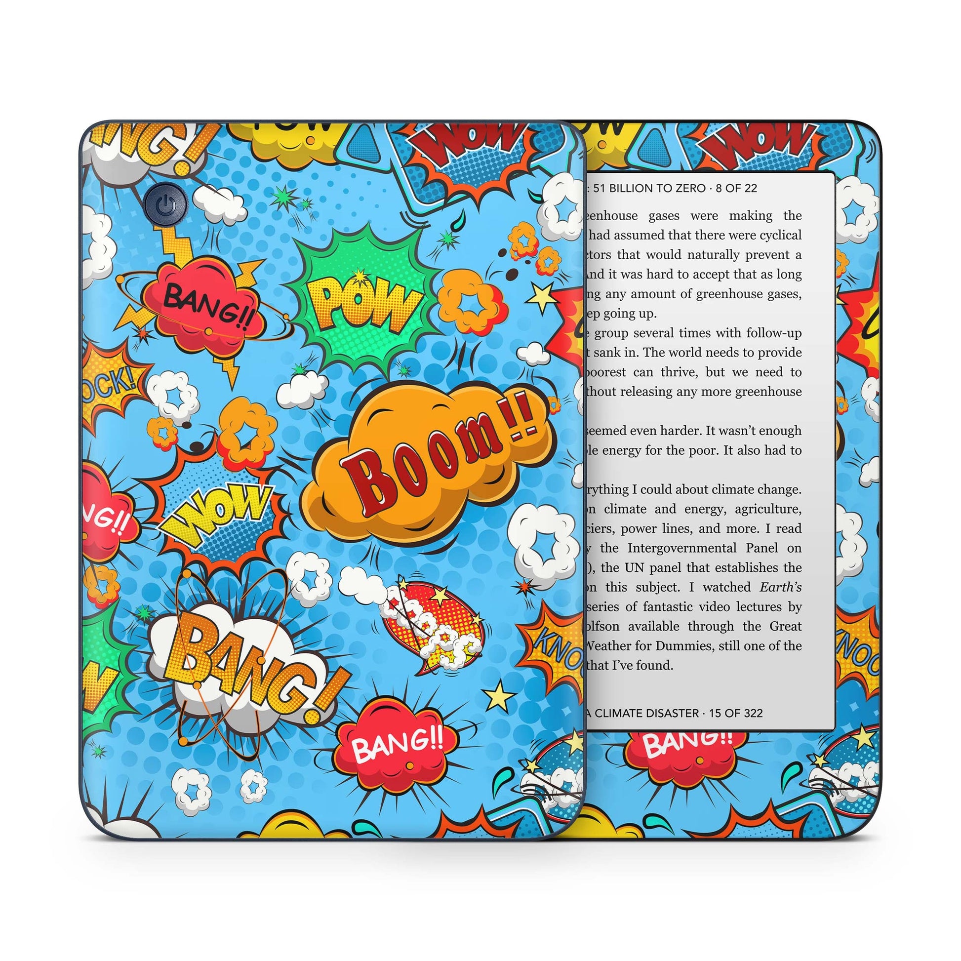 Kobo Clara Colour / Tolino Shine Color Skin Schutzfolie Kratzerschutz Design Vinyl Aufkleber Comics blau Aufkleber skins4u   