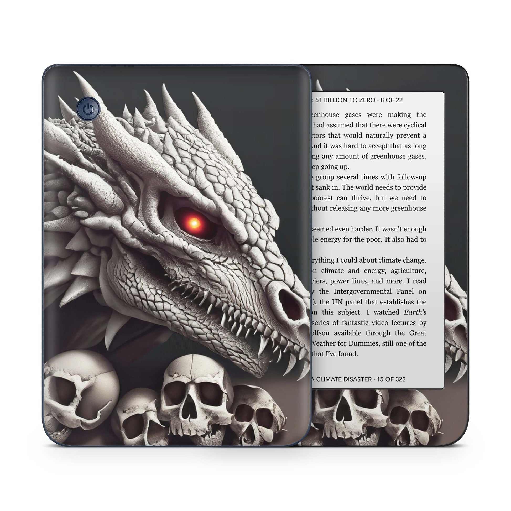 Kobo Clara Colour / Tolino Shine Color Skin Schutzfolie Kratzerschutz Design Vinyl Aufkleber Dragon Skull Aufkleber skins4u   