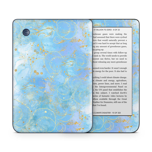 Kobo Clara Colour / Tolino Shine Color Skin Schutzfolie Kratzerschutz Design Vinyl Aufkleber Nautic blue Aufkleber skins4u   