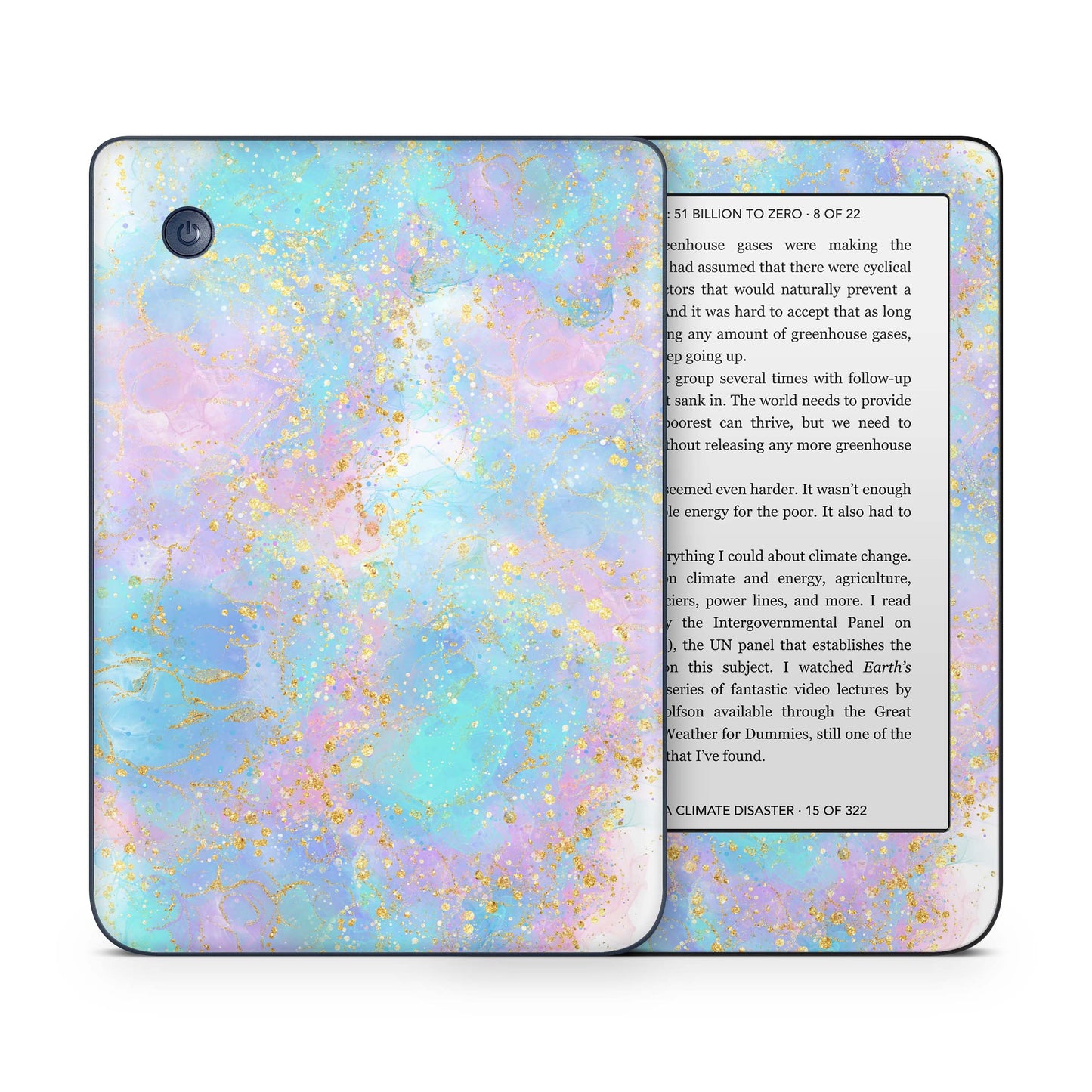 Kobo Clara Colour / Tolino Shine Color Skin Schutzfolie Kratzerschutz Design Vinyl Aufkleber Pink Glitter Dreams Aufkleber skins4u   