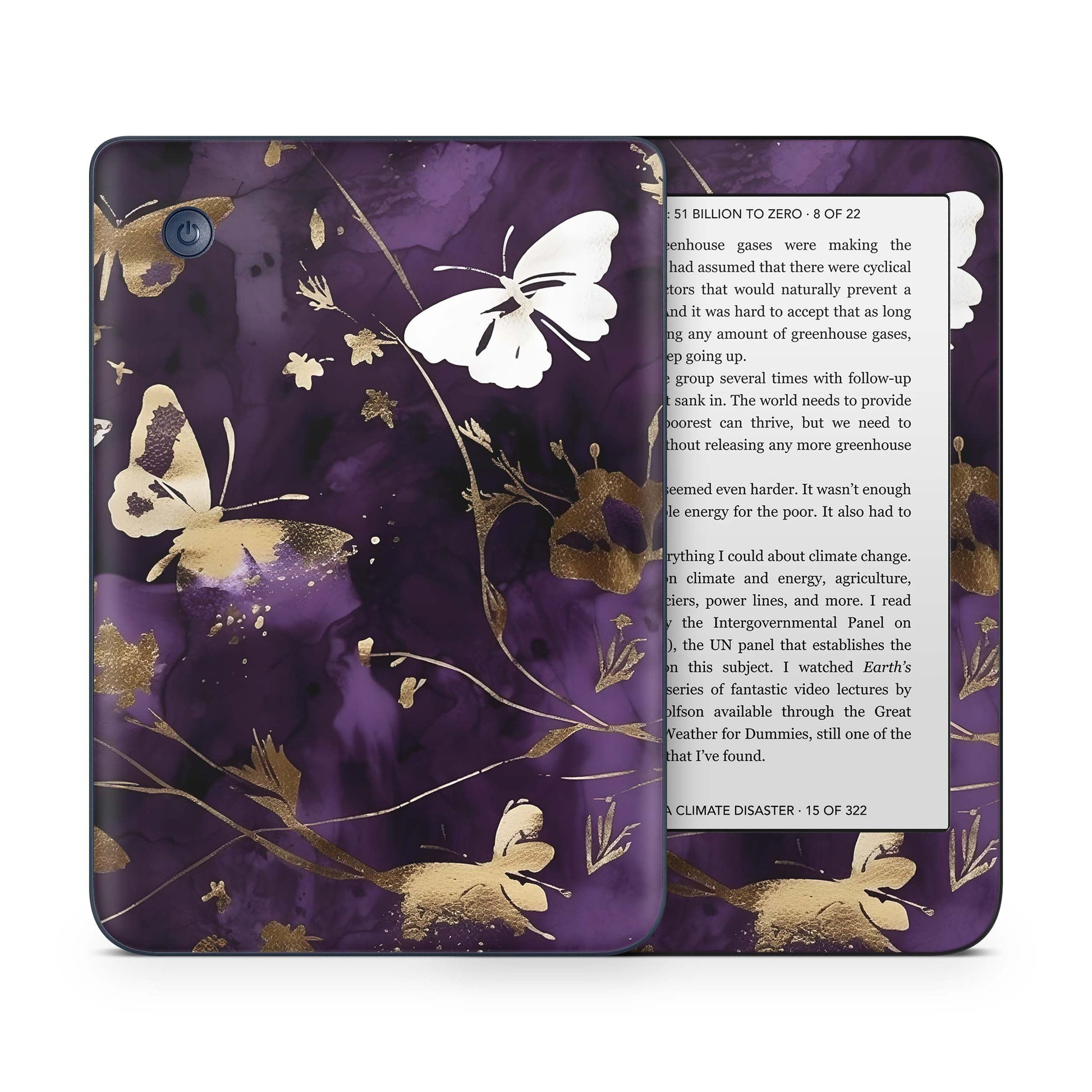 Kobo Clara Colour / Tolino Shine Color Skin Schutzfolie Kratzerschutz Design Vinyl Aufkleber Purple Butterfly Aufkleber skins4u   