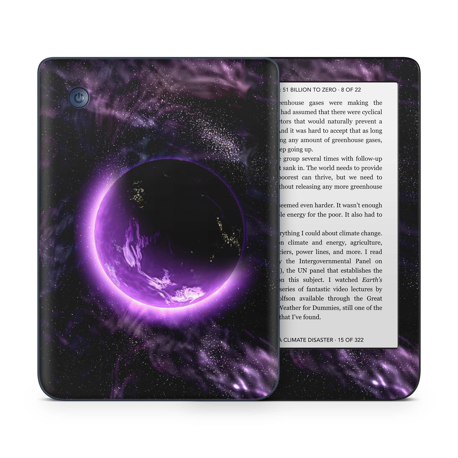 Kobo Clara Colour / Tolino Shine Color Skin Schutzfolie Kratzerschutz Design Vinyl Aufkleber Purple Space Aufkleber skins4u   