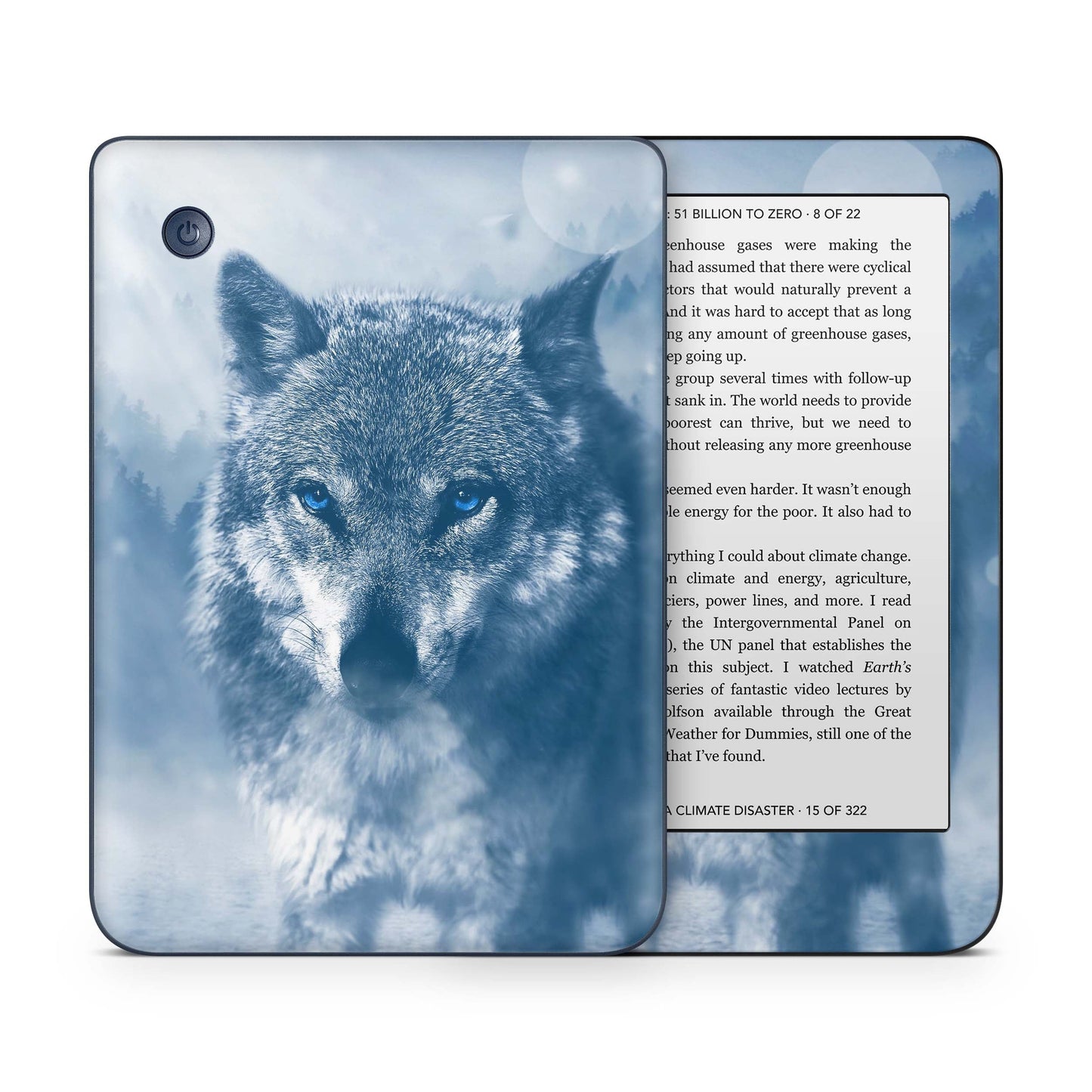 Kobo Clara Colour / Tolino Shine Color Skin Schutzfolie Kratzerschutz Design Vinyl Aufkleber Wolf blue Eyes Aufkleber skins4u   