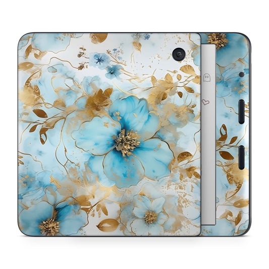 Kobo Libra 2 / Tolino Vision 6 Skin Schutzfolie Kratzerschutz Design Vinyl Aufkleber Gold blue Fantasy Aufkleber skins4u   