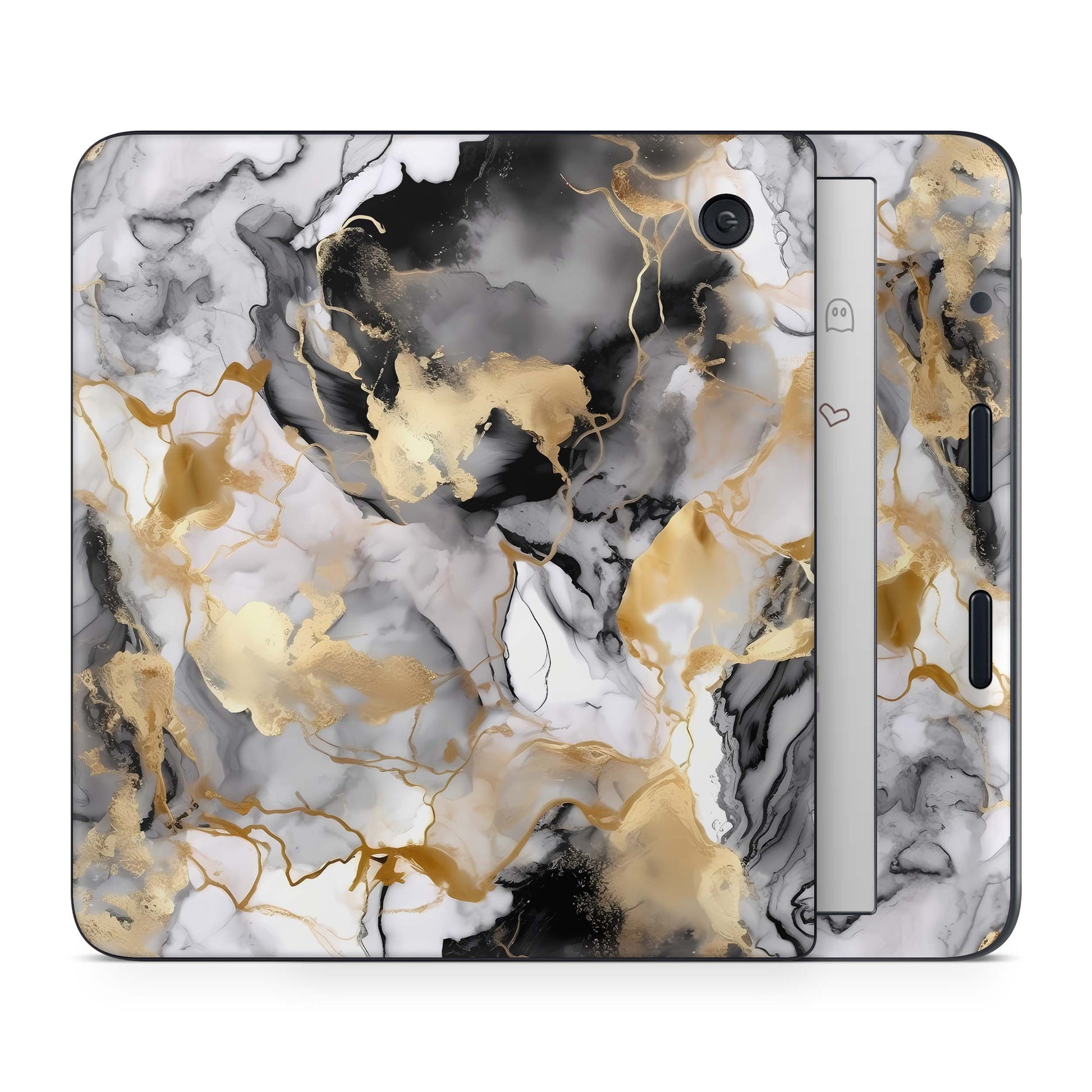 Kobo Libra 2 / Tolino Vision 6 Skin Schutzfolie Kratzerschutz Design Vinyl Aufkleber Marmor gold black Aufkleber skins4u   