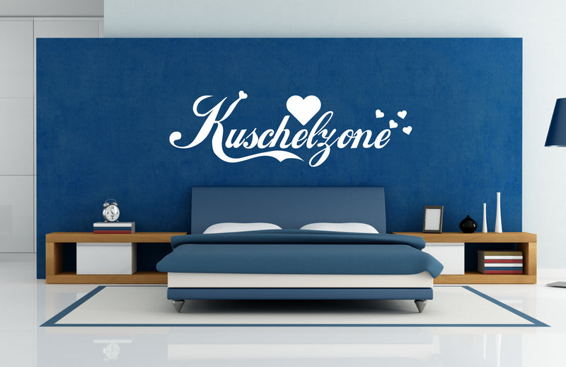Wandtattoo Kuschelzone Liebe Herz Sterne Schriftzug Wandaufkleber Schlafzimmer Sk1005 Wandtattoo Skins4u