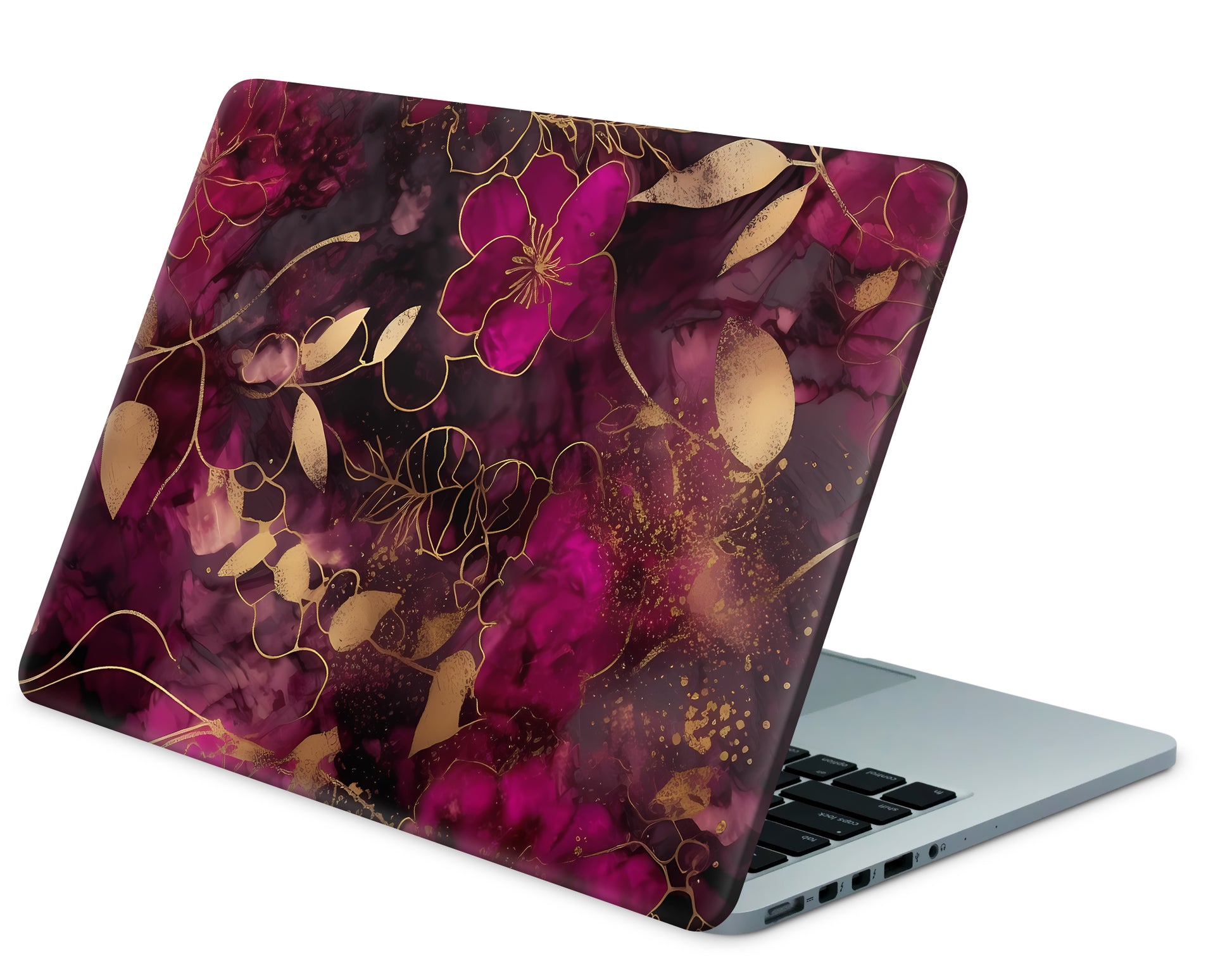 MacBook Neo Skin 13" Vinyl Schutzfolie Flowers Dark Aufkleber Skins4u