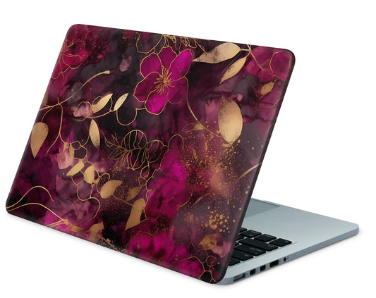 MacBook Neo Skin 13" Vinyl Schutzfolie Flowers Dark Aufkleber Skins4u