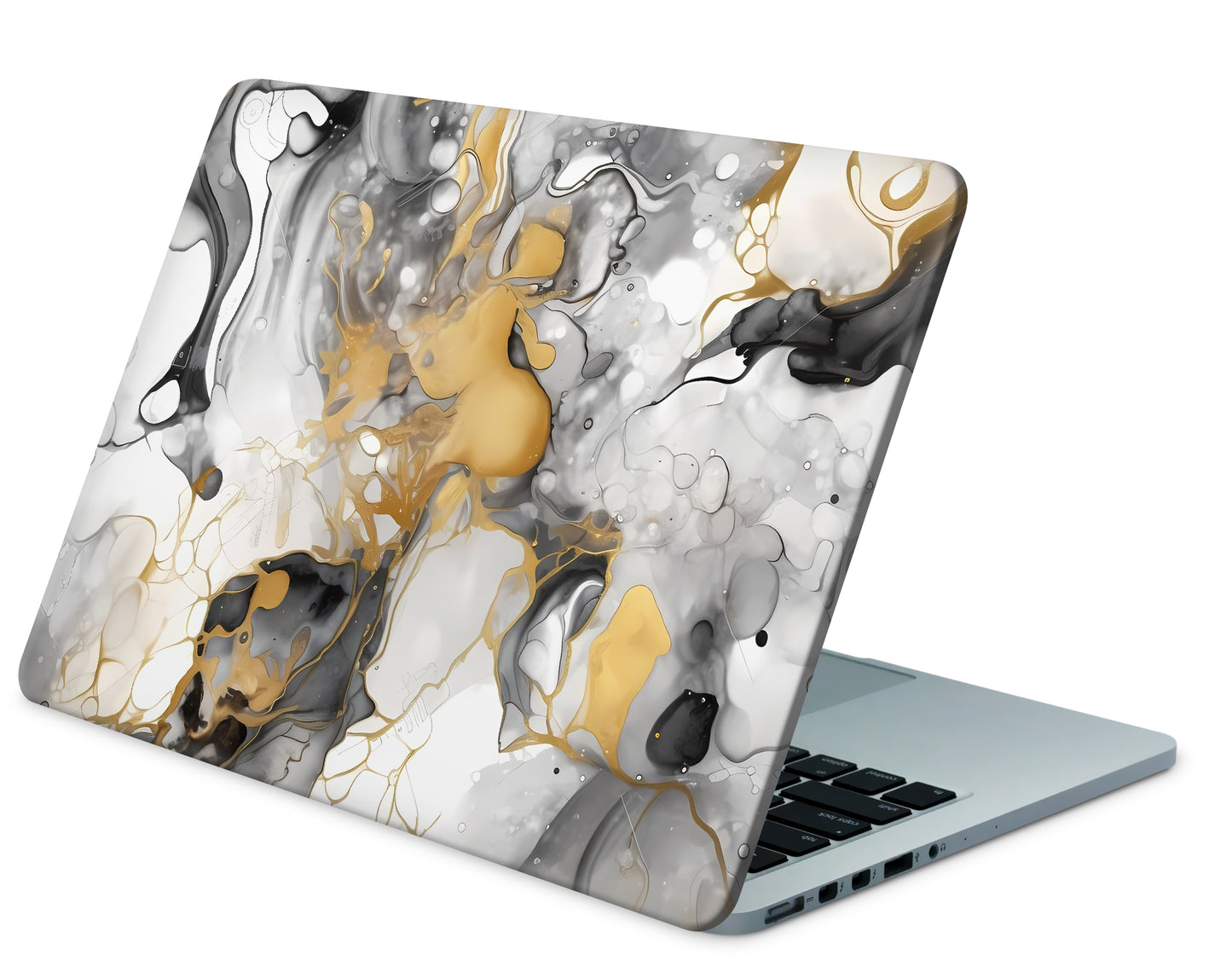 MacBook Neo Skin 13" Vinyl Schutzfolie Marmor Golden Light Aufkleber Skins4u