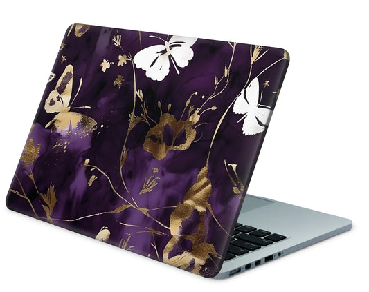 MacBook Neo Skin 13" Vinyl Schutzfolie Purple Butterfly Aufkleber Skins4u