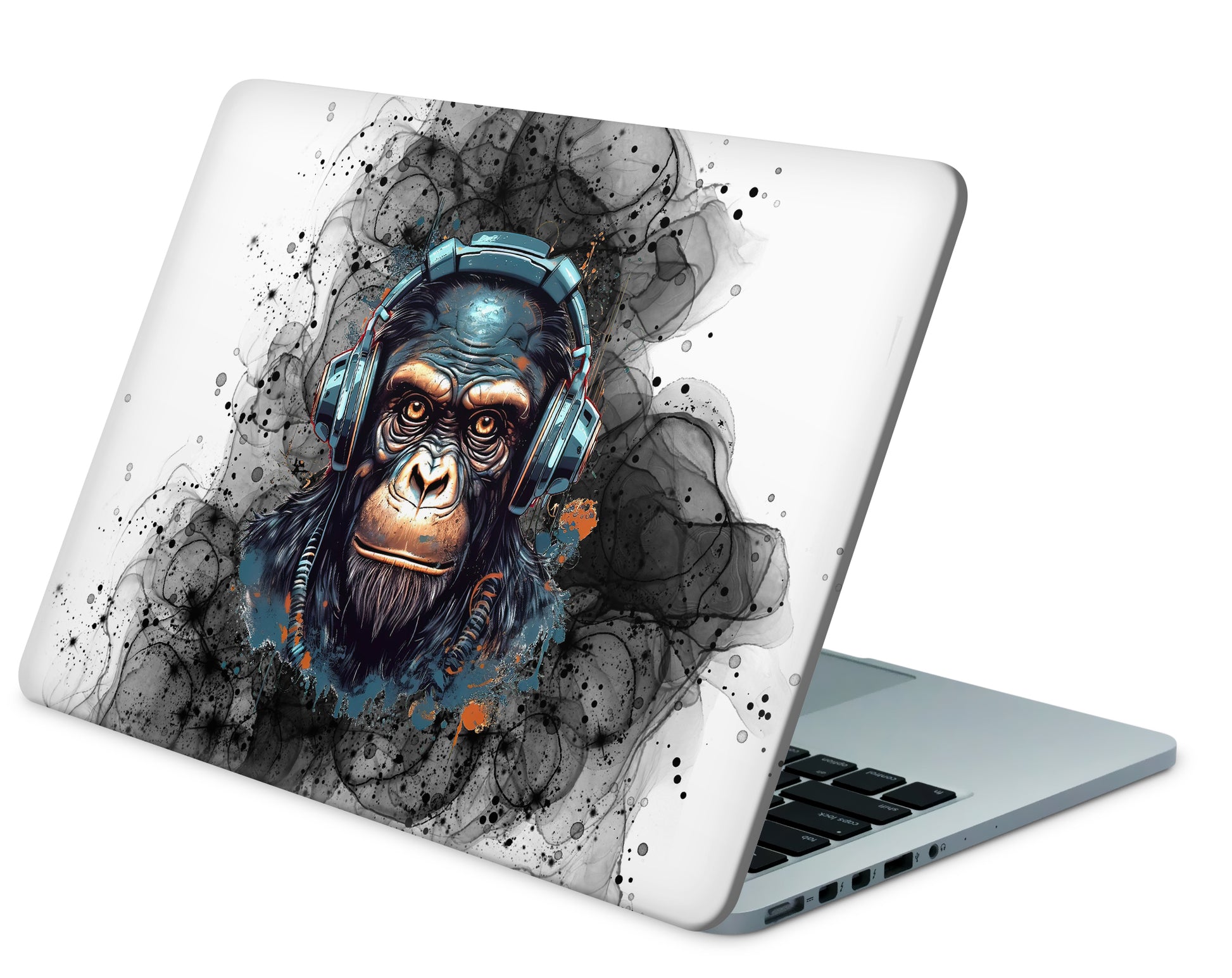 MacBook Neo Skin 13" Vinyl Schutzfolie Black Smoke Monkey Aufkleber Skins4u