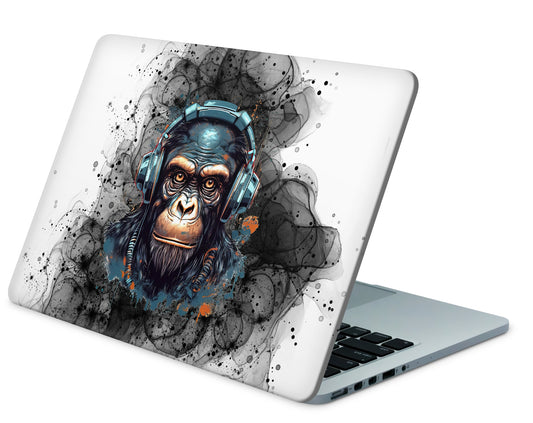 MacBook Neo Skin 13" Vinyl Schutzfolie Black Smoke Monkey Aufkleber Skins4u