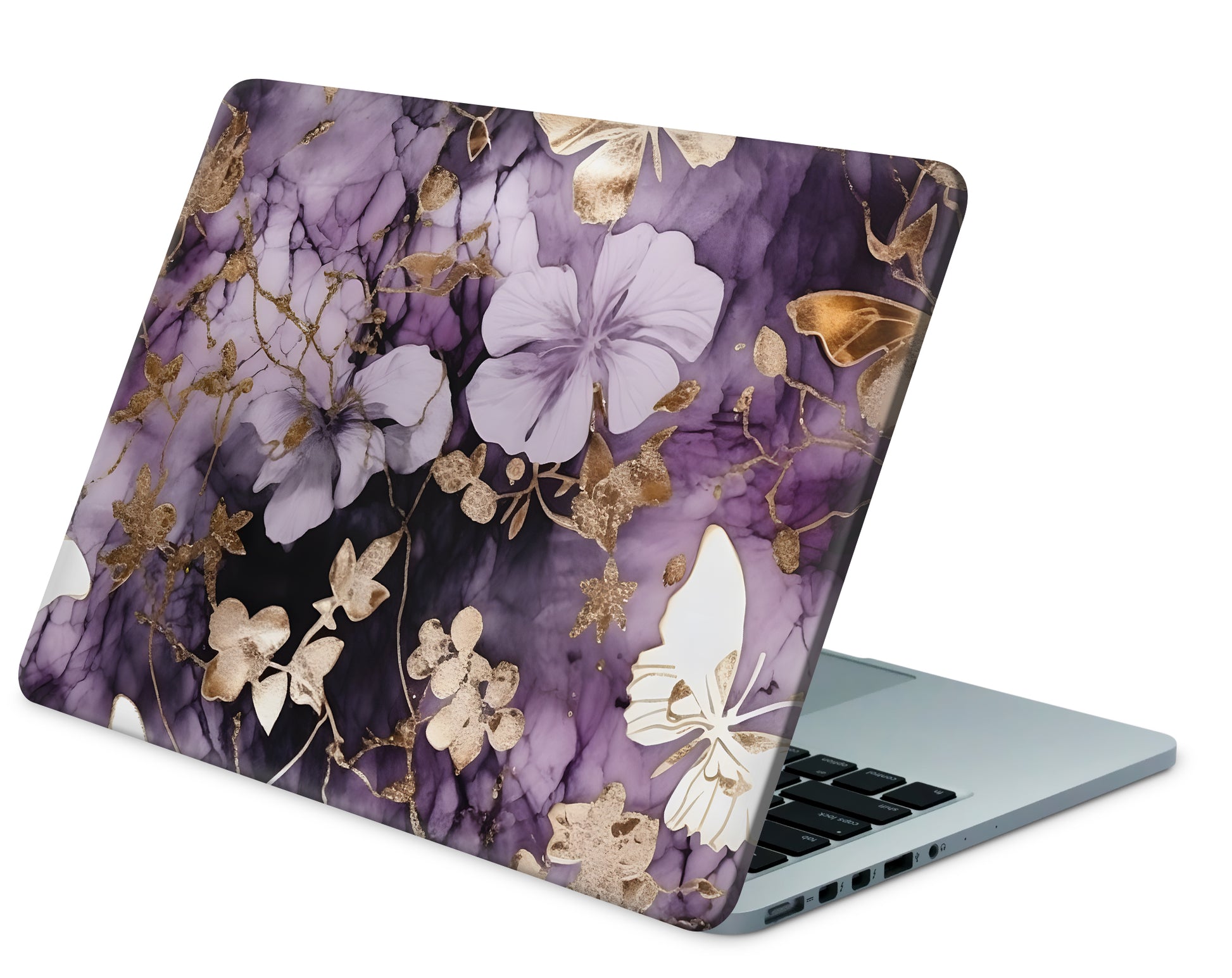 MacBook Neo Skin 13" Vinyl Schutzfolie Flower And Butterfly Aufkleber Skins4u