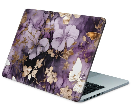 MacBook Neo Skin 13" Vinyl Schutzfolie Flower And Butterfly Aufkleber Skins4u