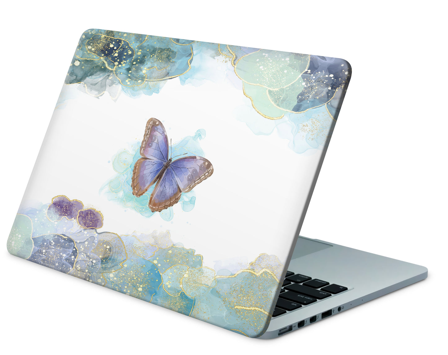 MacBook Neo Skin 13" Vinyl Schutzfolie Glitter Butterfly Aufkleber Skins4u