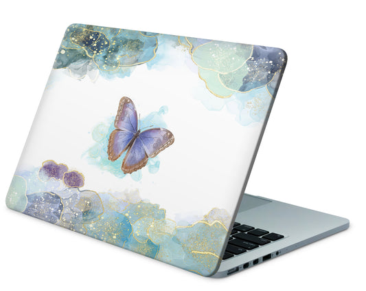 MacBook Neo Skin 13" Vinyl Schutzfolie Glitter Butterfly Aufkleber Skins4u