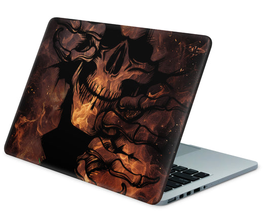 MacBook Neo Skin 13" Vinyl Schutzfolie Sklull On Fire Aufkleber Skins4u