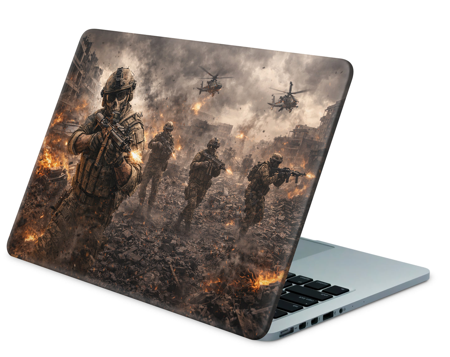 MacBook Neo Skin 13" Vinyl Schutzfolie Soldier Quer Aufkleber Skins4u