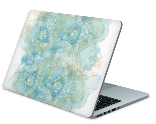 MacBook Neo Skin 13" Vinyl Schutzfolie Tuerkis Gold Aufkleber Skins4u
