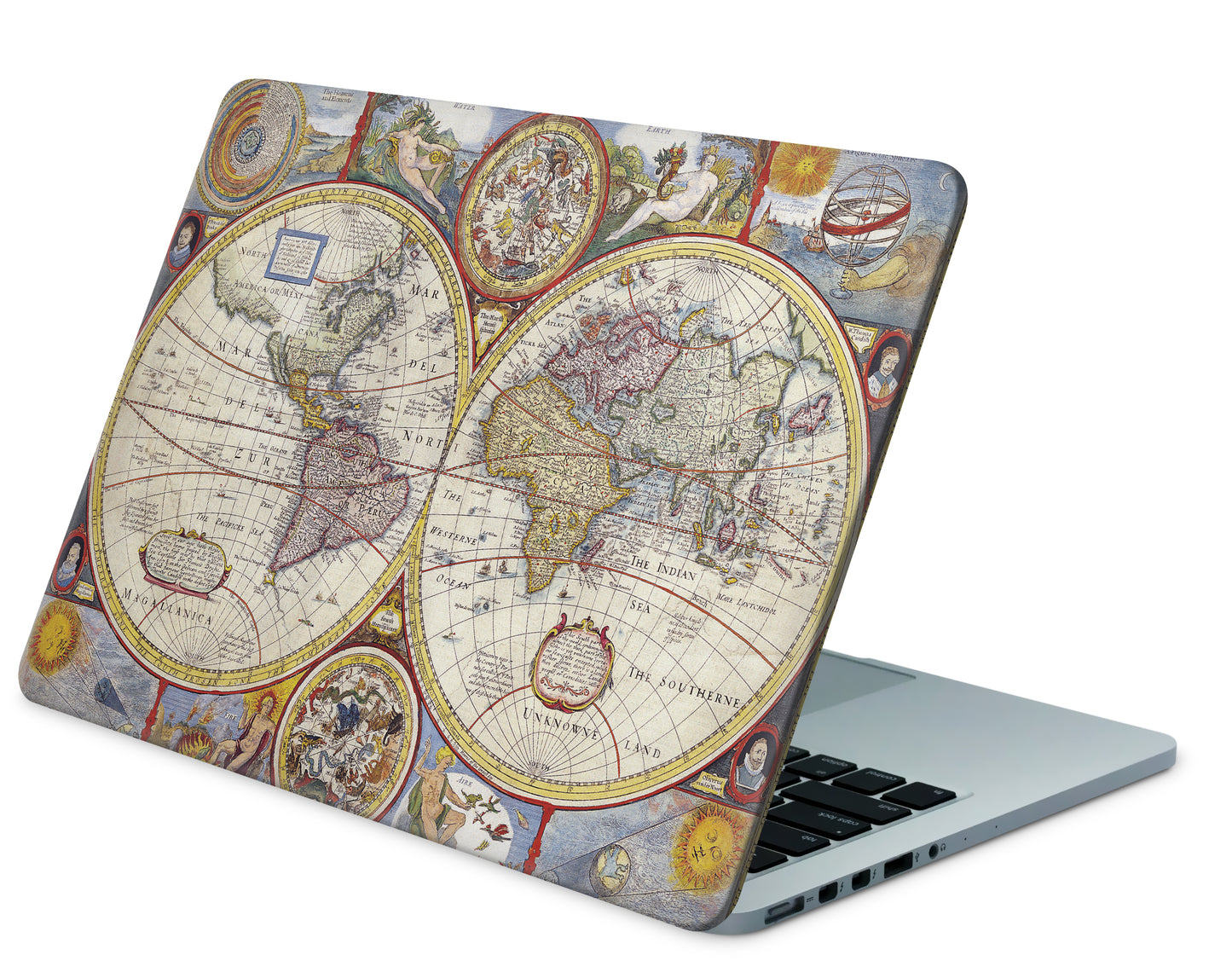 MacBook Neo Skin 13" Vinyl Schutzfolie Weltkarte The Quest Aufkleber Skins4u