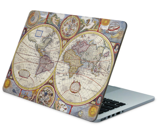 MacBook Neo Skin 13" Vinyl Schutzfolie Weltkarte The Quest Aufkleber Skins4u