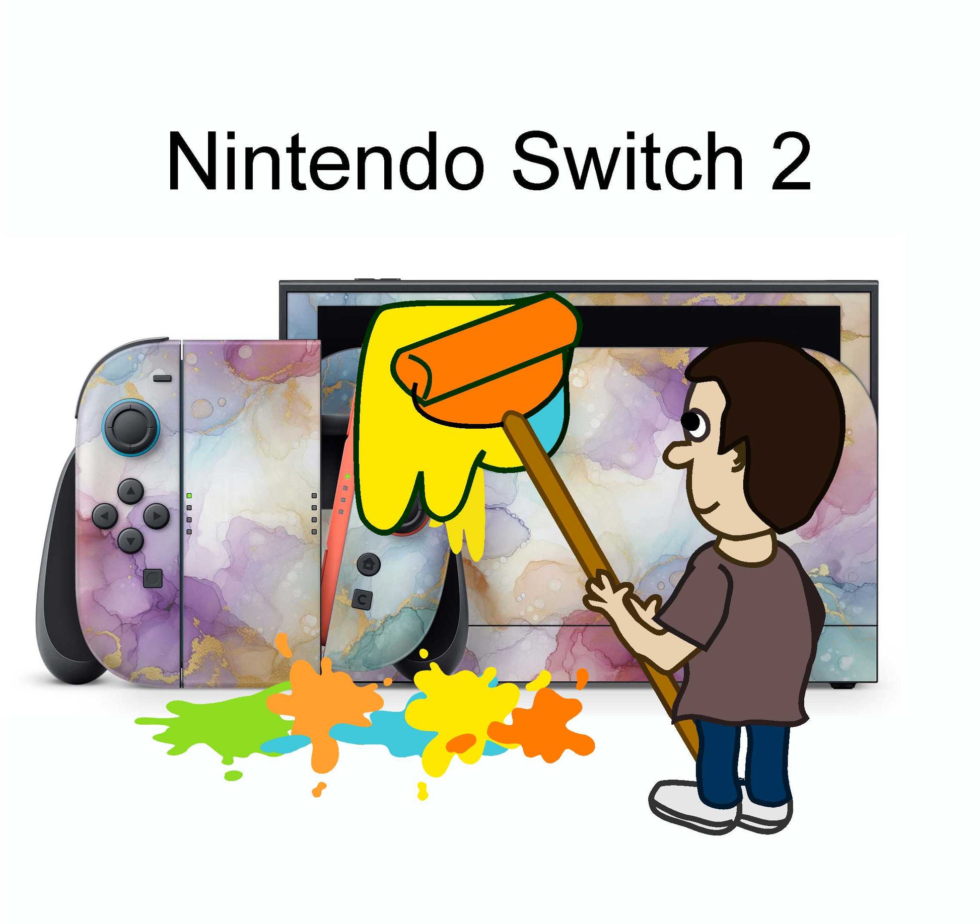 Nintendo Switch 2 Skin Vinyl Folie selbst gestalten individueller Aufkleber personalisiert cpb_product Skins4u