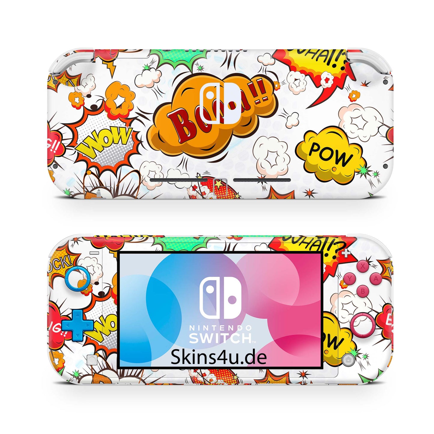 Nintendo Switch Lite Skin Aufkleber Schutzfolie Vinyl Skins Comics Weiss Aufkleber skins4u   