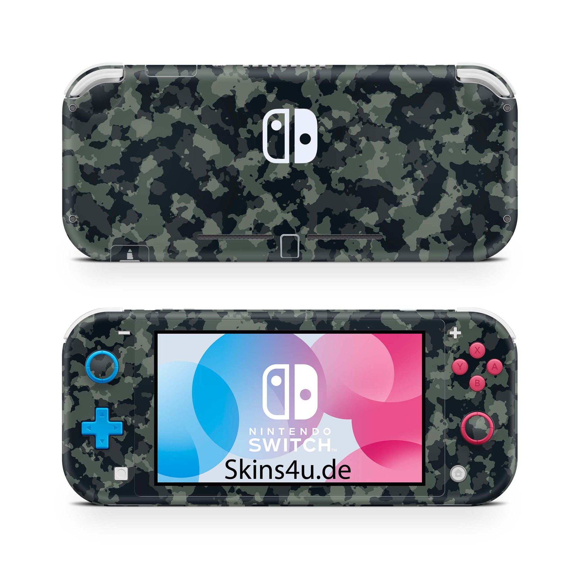 Nintendo Switch Lite Skin Aufkleber Schutzfolie Vinyl Skins Dark green camo Aufkleber skins4u   