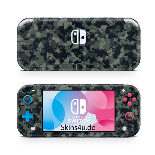 Nintendo Switch Lite Skin Aufkleber Schutzfolie Vinyl Skins Dark green camo Aufkleber skins4u   