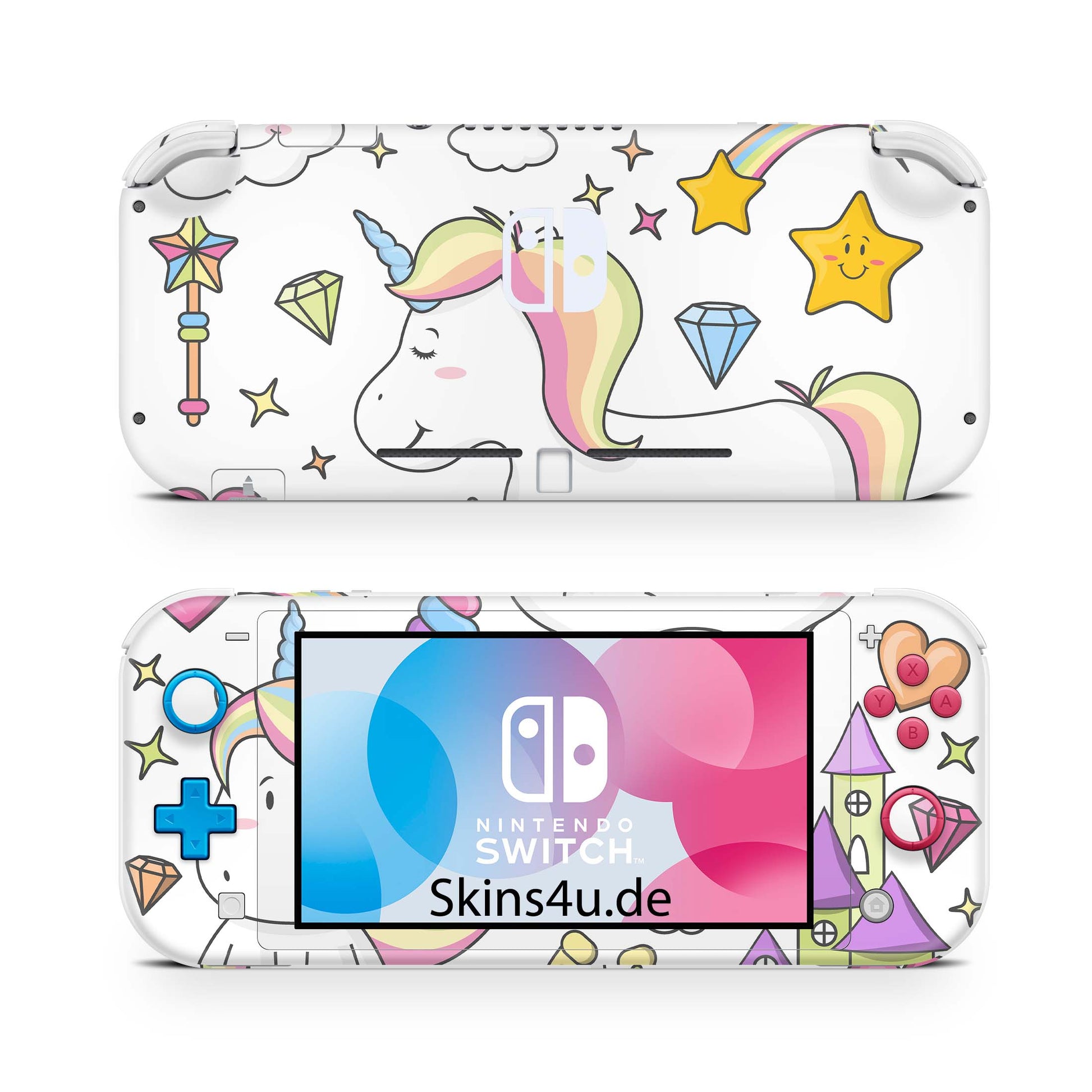 Nintendo Switch Lite Skin Aufkleber Schutzfolie Vinyl Skins Einhorn Draw Aufkleber skins4u   