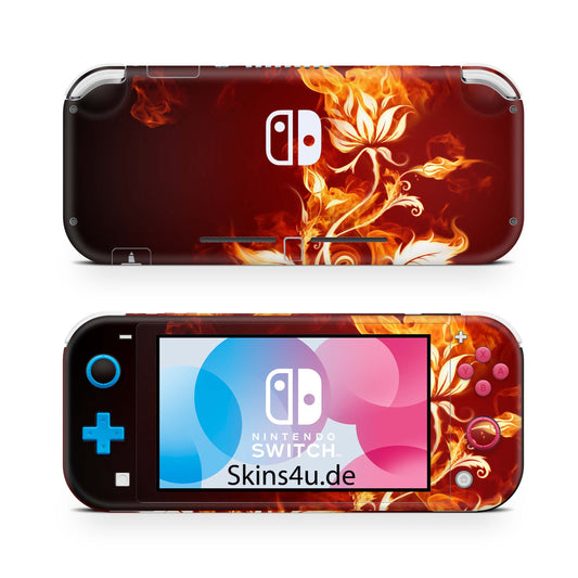 Nintendo Switch Lite Skin Aufkleber Schutzfolie Vinyl Skins Flower of Fire Aufkleber skins4u   