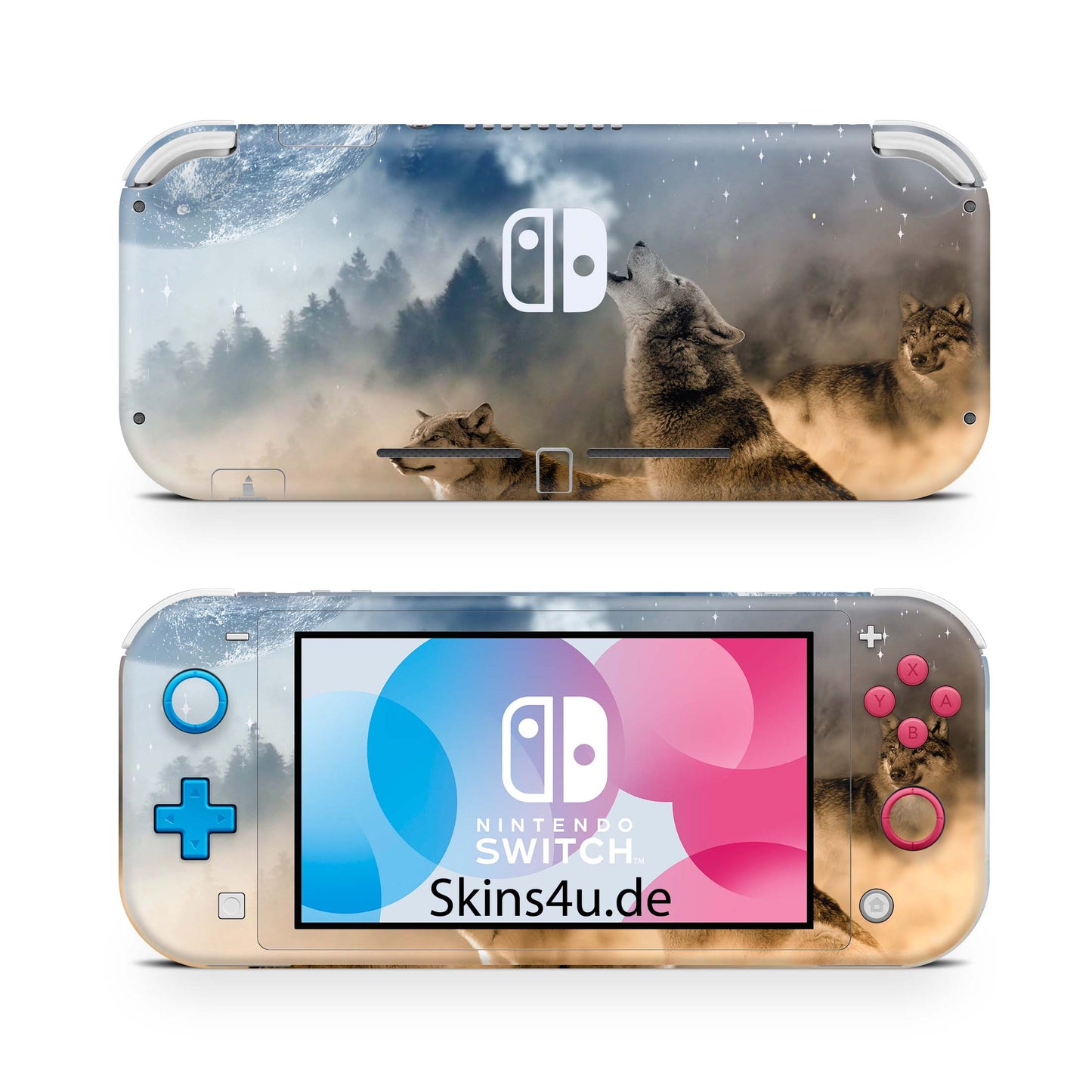 Nintendo Switch Lite Skin Aufkleber Schutzfolie Vinyl Skins Howling Moon Aufkleber skins4u   