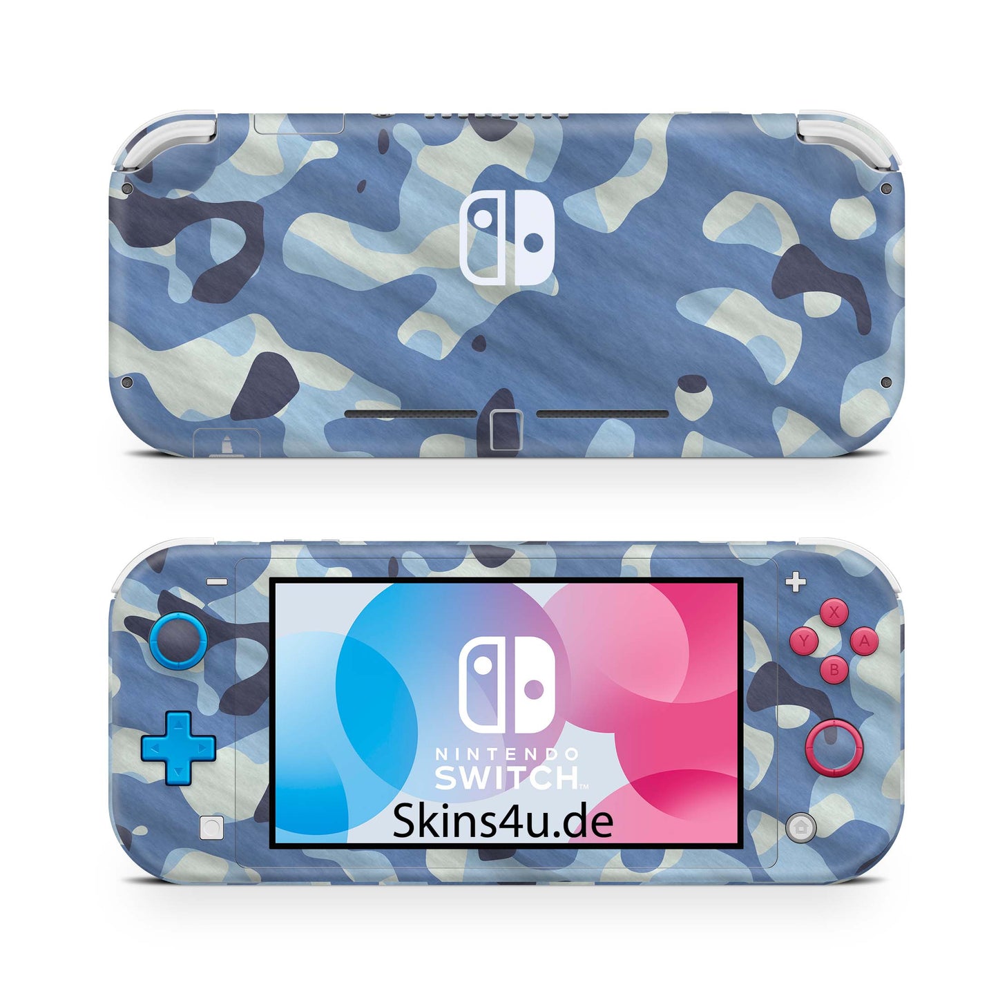 Nintendo Switch Lite Skin Aufkleber Schutzfolie Vinyl Skins Waving Camo blue Aufkleber skins4u   