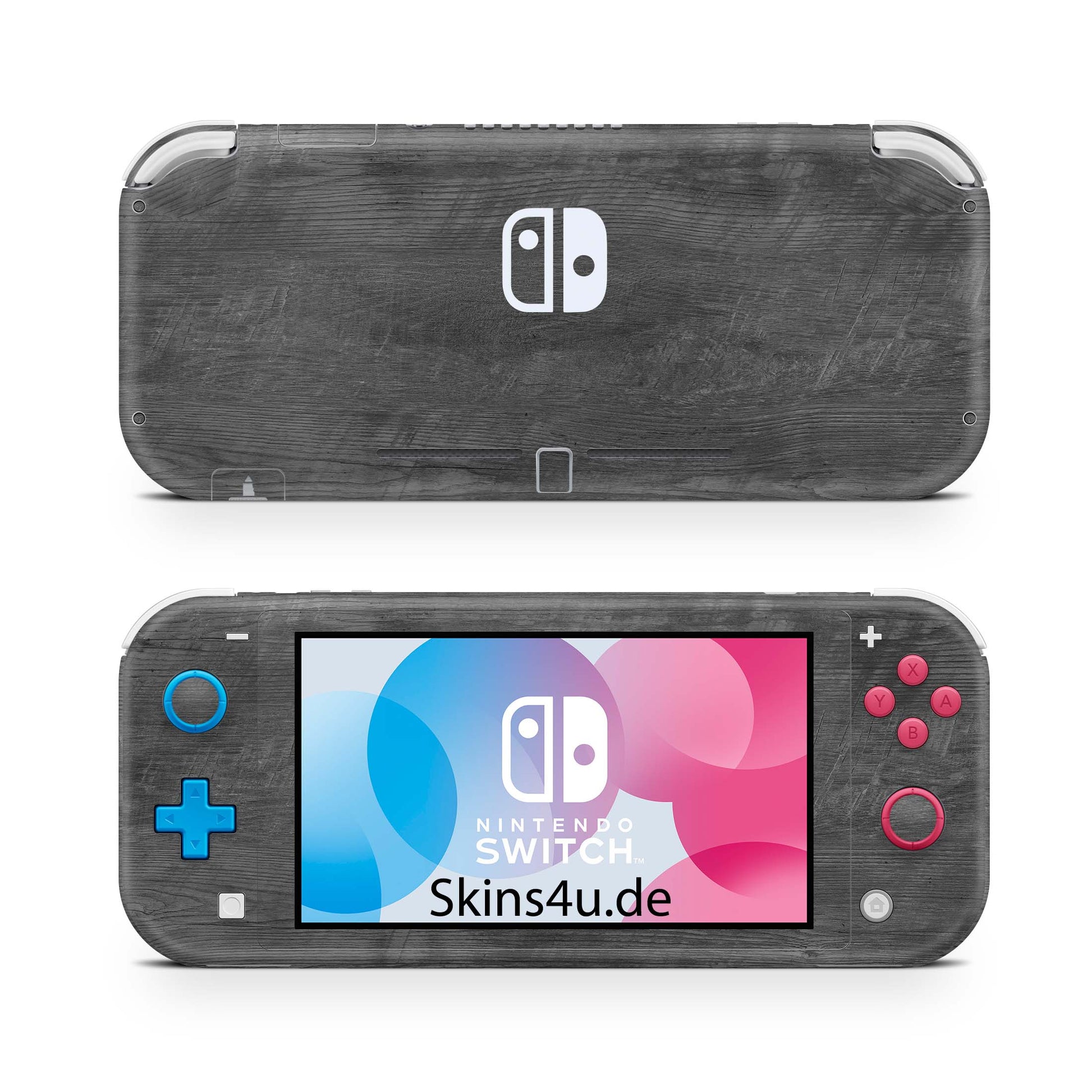 Nintendo Switch Lite Skin Aufkleber Schutzfolie Vinyl Skins black woodgrain Aufkleber skins4u   