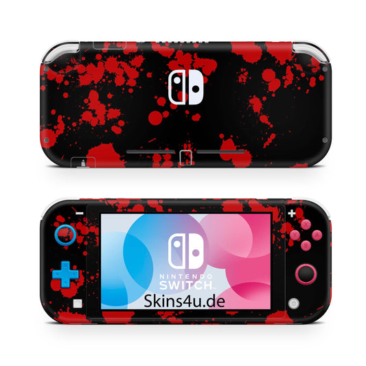 Nintendo Switch Lite Skin Aufkleber Schutzfolie Vinyl Skins blood black Aufkleber skins4u   