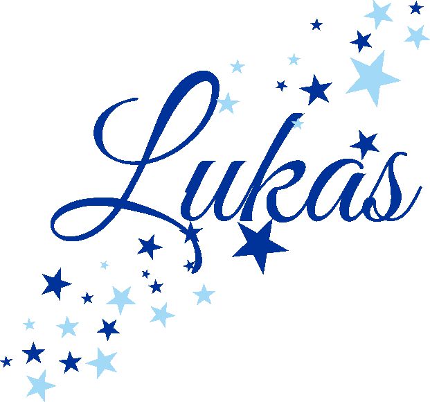Wandtattoo Wunschname Schriftzug individuell mit Punkten oder Sternen Aufkleber Skins4u
