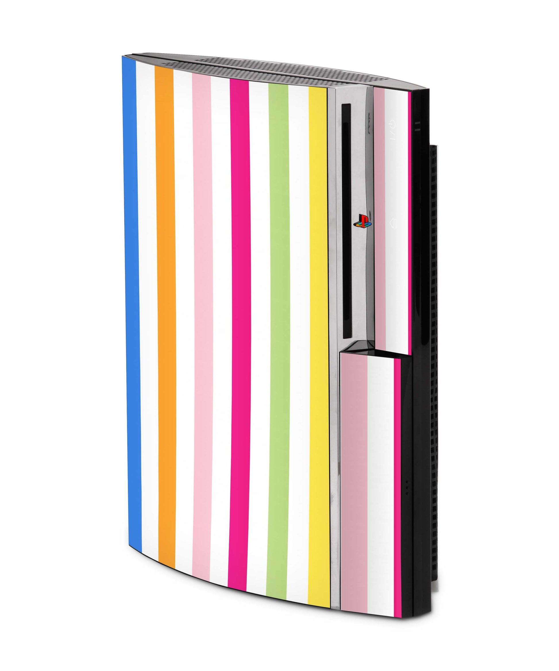 PS3 Skin Aufkleber für Fat Lady Playstation 3 Cover Folie Colorfull-Stripes Aufkleber skins4u   