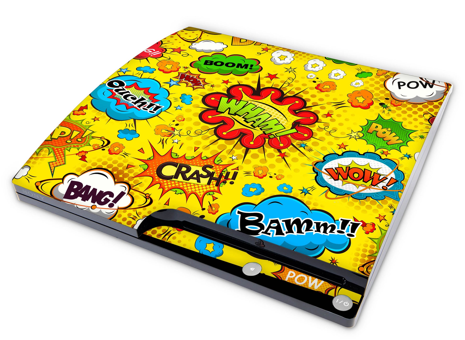 Playstation 3 PS3 Slim Skins Design Schutzfolie Vinyl Cover comics gelb Elektronik-Sticker & -Aufkleber skins4u   