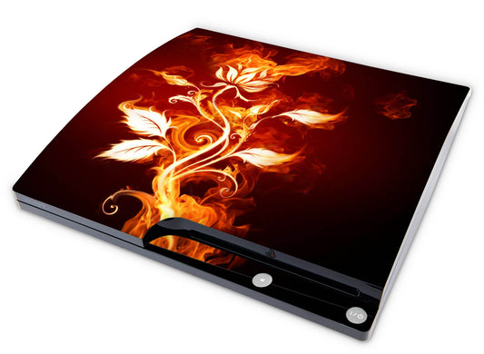 Playstation 3 PS3 Slim Skins Design Schutzfolie Vinyl Cover flower of fire Elektronik-Sticker & -Aufkleber skins4u   