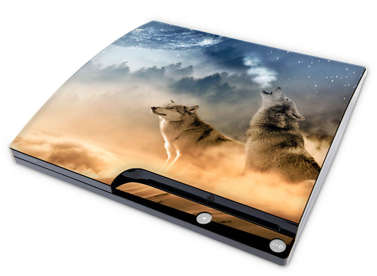 Playstation 3 PS3 Slim Skins Design Schutzfolie Vinyl Cover howling moon Elektronik-Sticker & -Aufkleber skins4u   