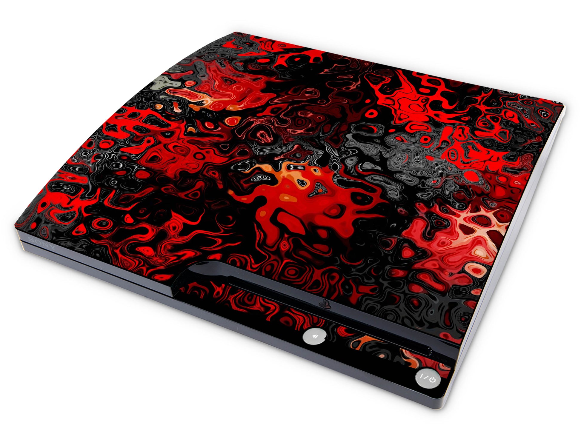Playstation 3 PS3 Slim Skins Design Schutzfolie Vinyl Cover red plasma Elektronik-Sticker & -Aufkleber skins4u   