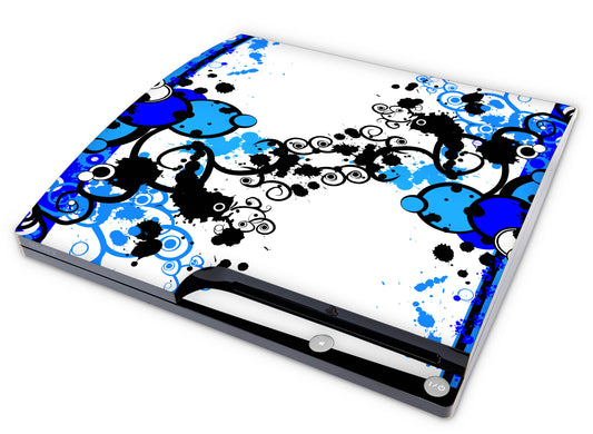 Playstation 3 PS3 Slim Skins Design Schutzfolie Vinyl Cover simple blue Elektronik-Sticker & -Aufkleber skins4u   