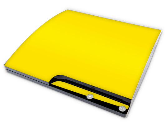 Playstation 3 PS3 Slim Skins Design Schutzfolie Vinyl Cover solid state yellow Elektronik-Sticker & -Aufkleber skins4u   