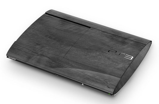 Playstation 3 Super Slim PS3 Skins Design Schutzfolie Vinyl Cover black woodgrain Aufkleber skins4u   